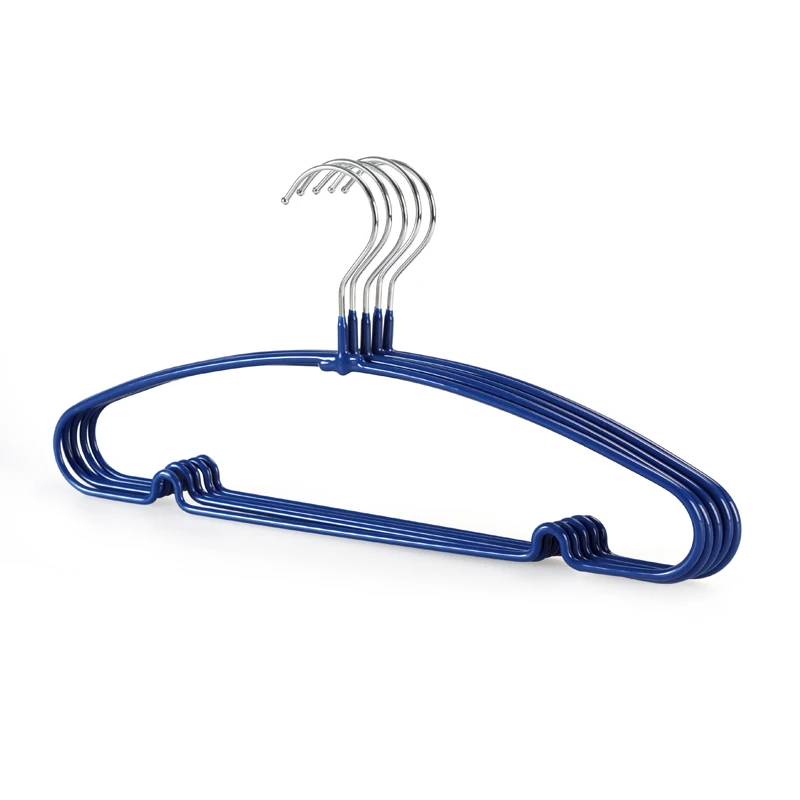 Clothing Type Adult Standard Colored Plastic PVC Coated Bulk Laundry Metal Wire Clothes Coat Hangers