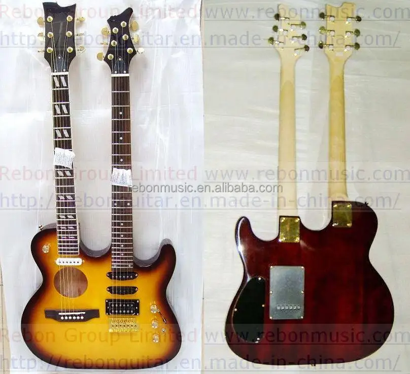Weifang Rebon double neck acoustic electric guitar