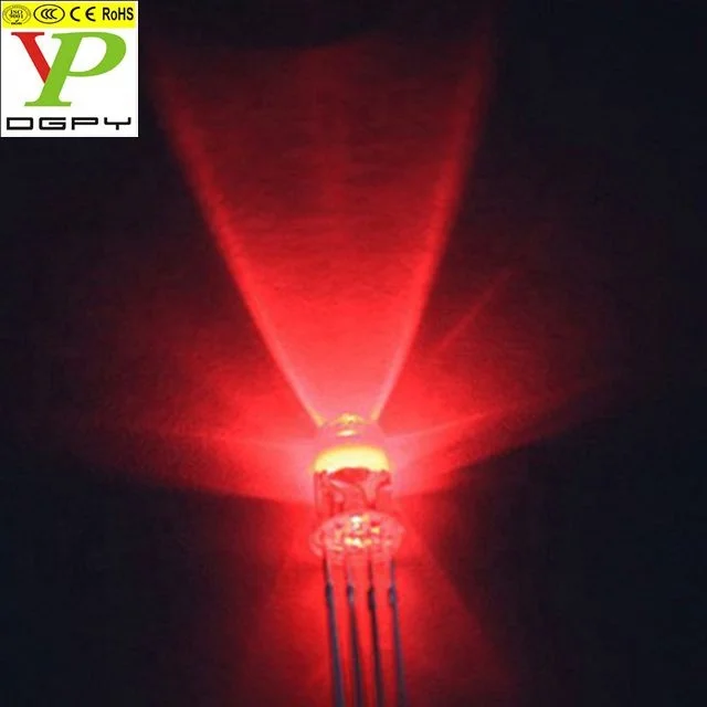 Rohs approval 5mm RGB Ultra bright LED common Cathode 1.8-3.4v 4pins