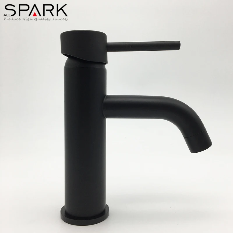 Латунные матовые черные краны Kaiping для ванной комнаты