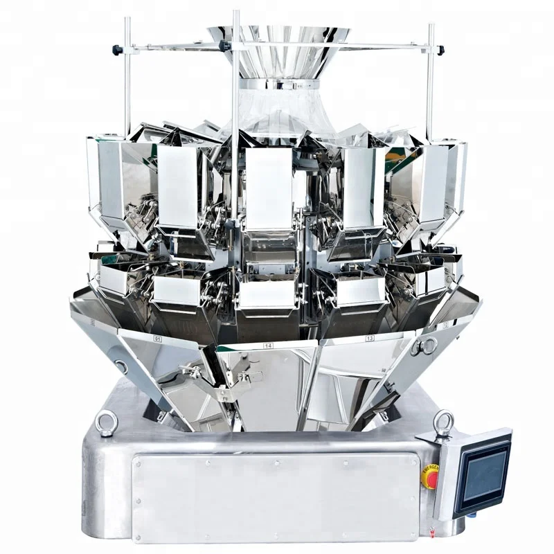 
nut and snack food packaging machine with 14 head multihead weigher 10head multihead weigher combination scale weighing packing  (60805397800)