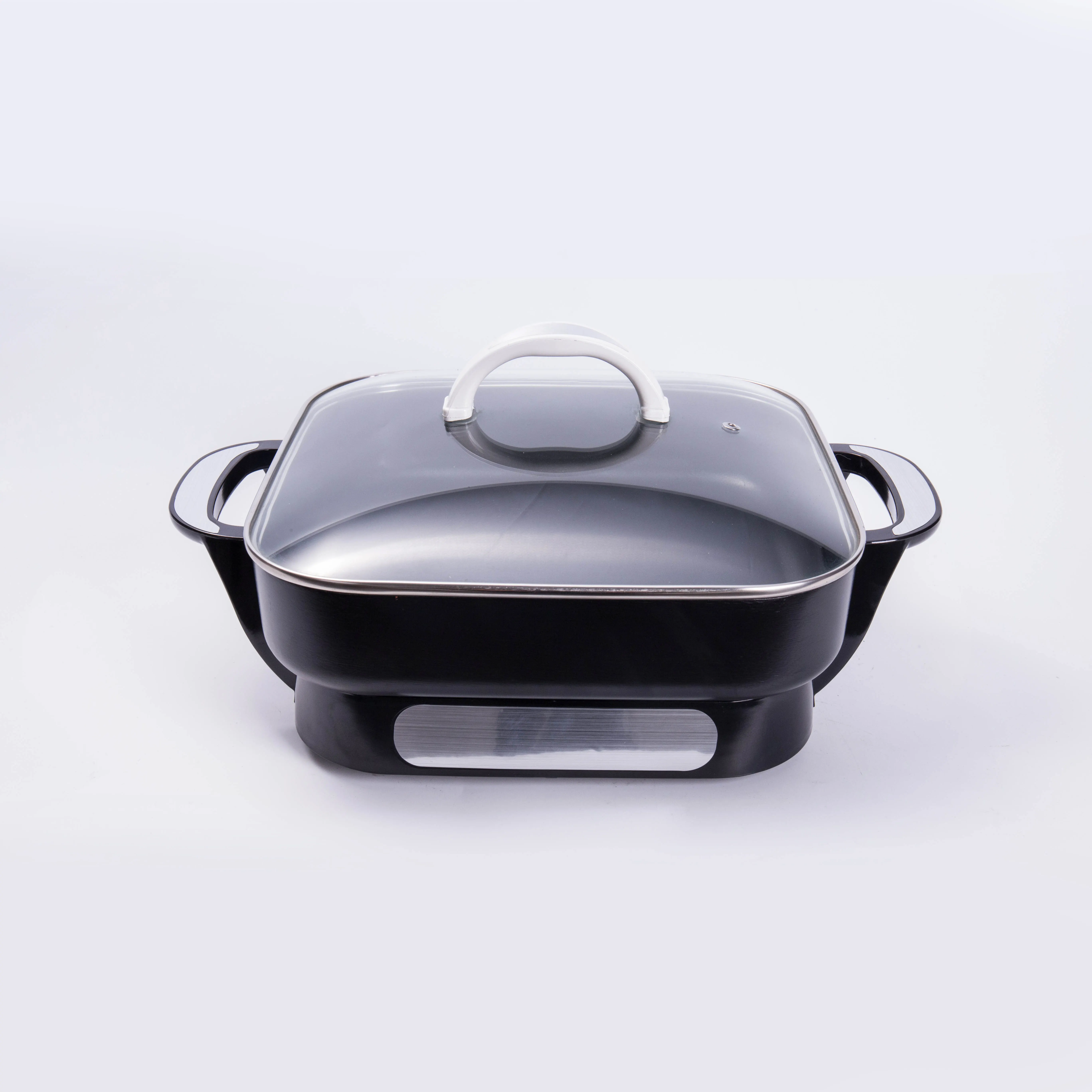 Черная электрическая сковорода, Корейская электрическая сковорода, сковорода, алюминиевые бесплатные запасные части, антипригарное покрытие