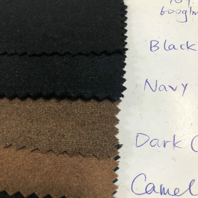 
50% Wool 40% Polyester 600g/m similar melton brushed fabric in stock factory supply 