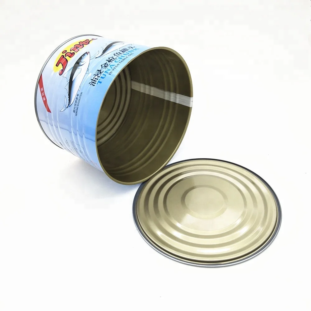 three piece round fish canning empty tuna tin cans packaging