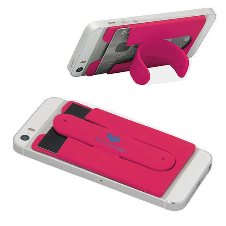 Phcase Free Sample Silicone 3M Adhesive Business ID Credit Card Phone Holder with Stand
