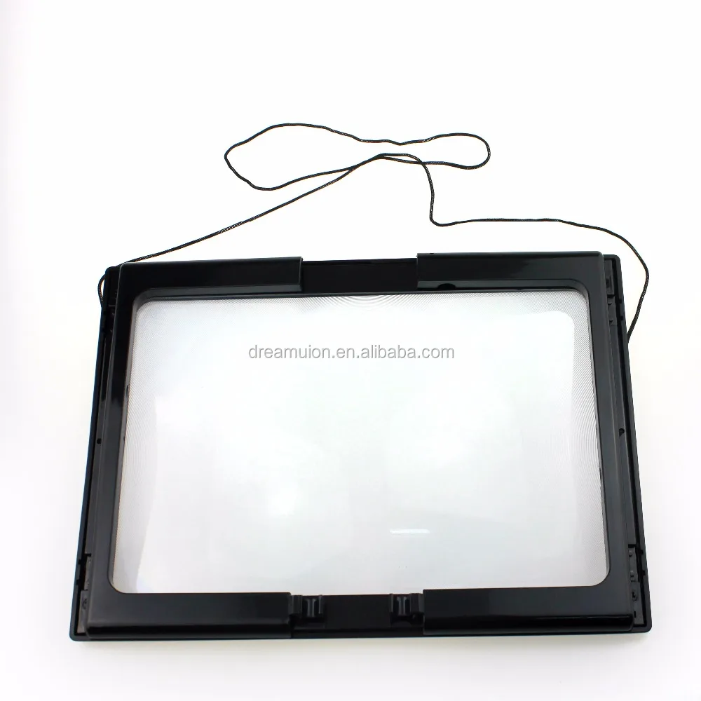A4 Full Page Large 3X Magnifying Glass With Hands Free Desktop Magnifier Brand new