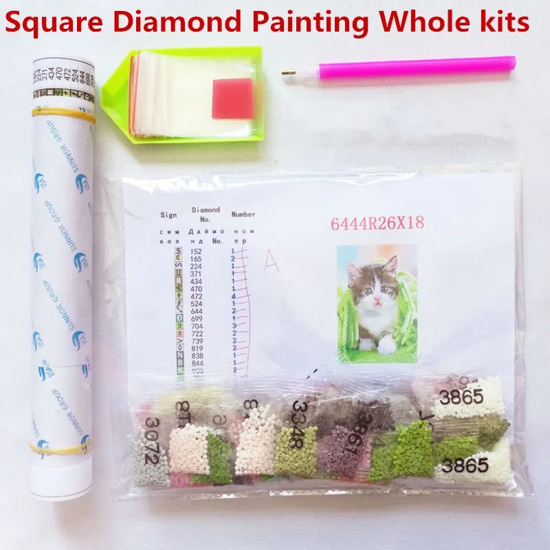 Diamond painting square animals wolf 3d picture