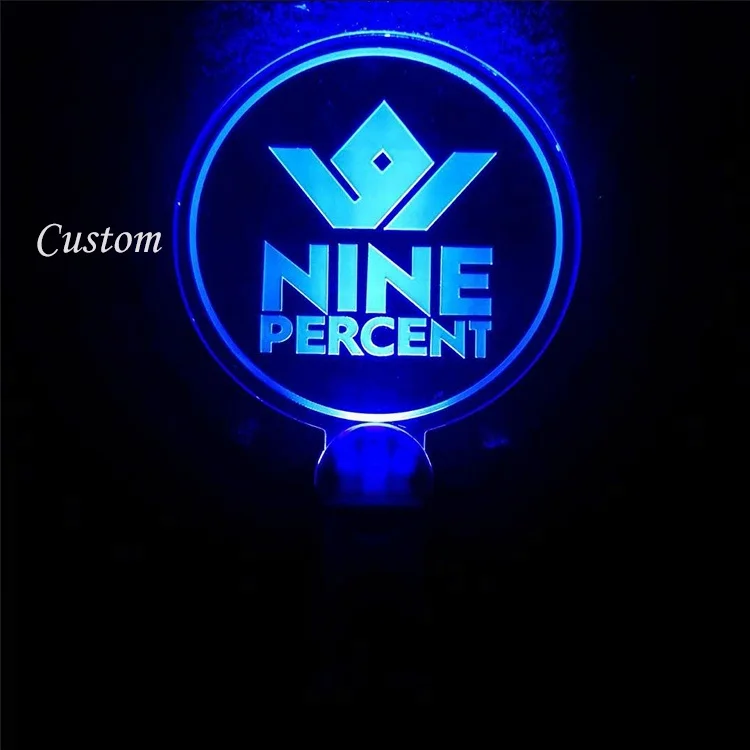 Party And Concert Favour LED lighting Acrylic Rainbow Stick, Singer Name printed LED Cheering Promotional Glowing Stick