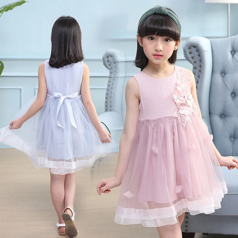 Alibaba En Espanol With Flower Decoration Kids Model Girls Dresses For 7 Year Olds