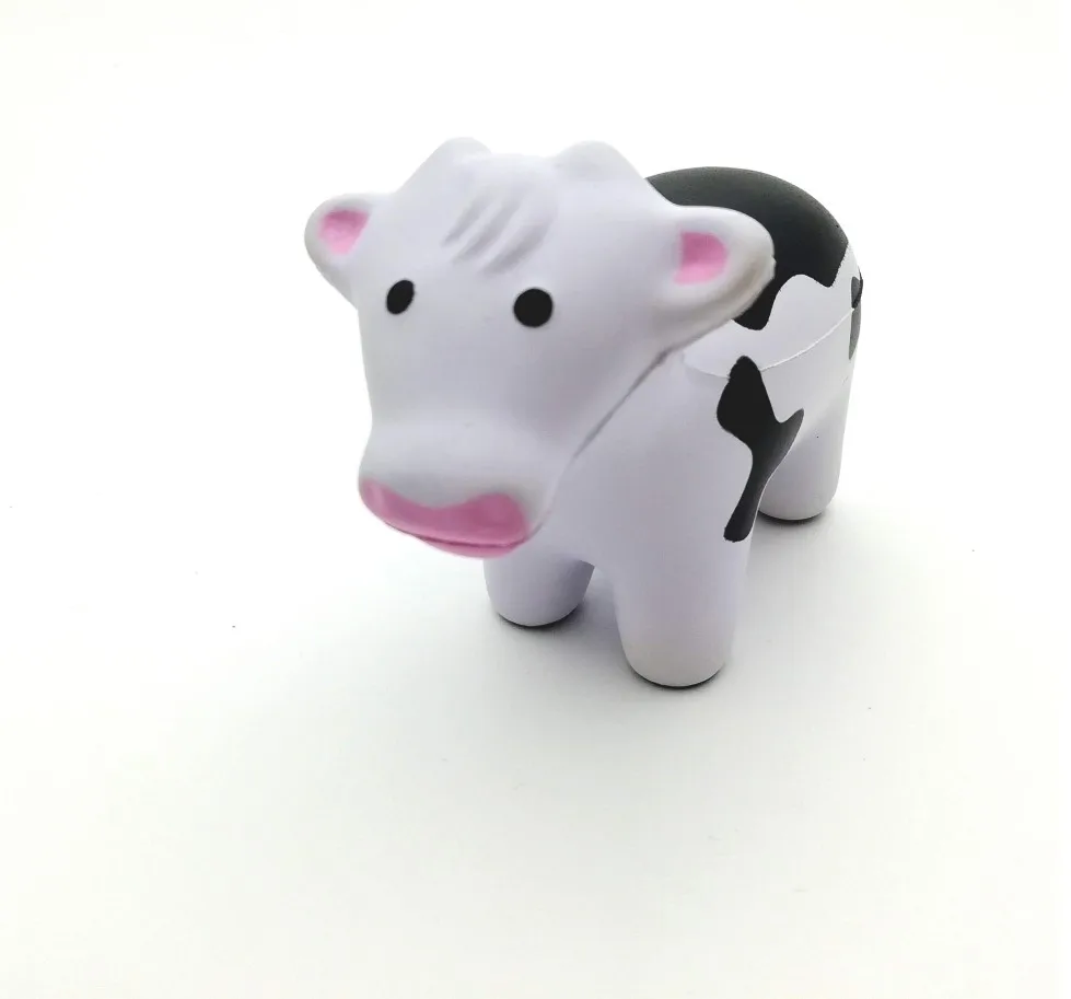 BSCI En71 ASTM Reach cartoon design cow foam stress ball Stress Pressure Reliver Vent Ball