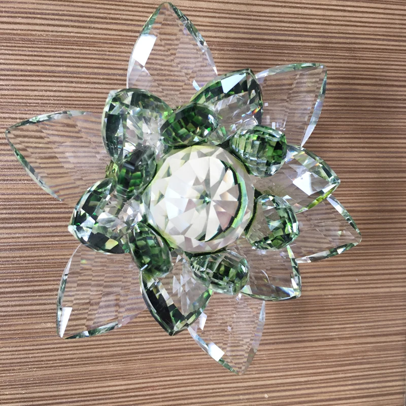 Wholesale small size blue crystal lotus flower for wedding centerpieces