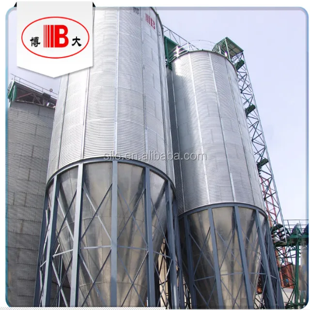 45 / 60 degree hopper bottom barley storage steel silo