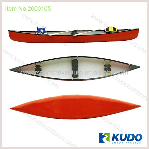 канадский каноэ производителя 486cm 3 слоев анти уф пластиковые каноэ с деревянными мест