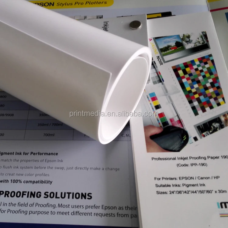 Professional 190Gsm Semi - Matte RC Inkjet Proofing Photo Paper Roll for GMG Quality