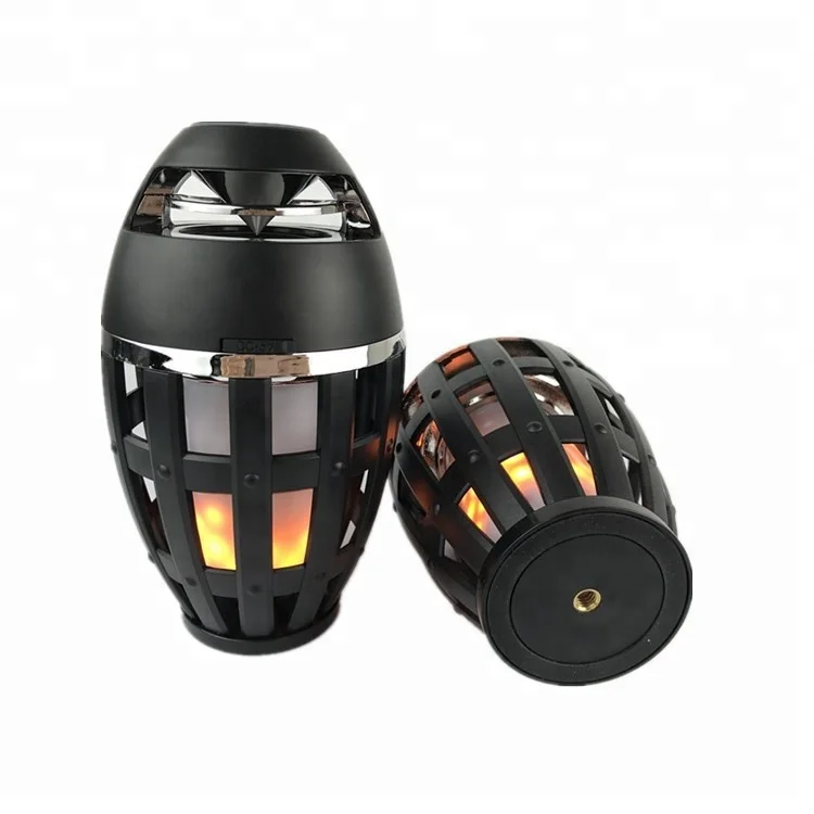 New Led Flame Lamp Speaker Table Lamp Night Light Outdoor/Indoor Portable Stereo Speaker