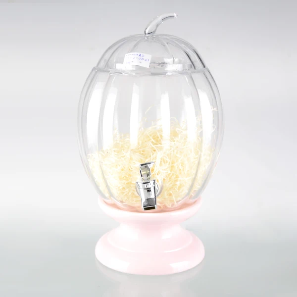 
5L Clear Glass Pumpkin Drink Beverage Dispenser with Tap 