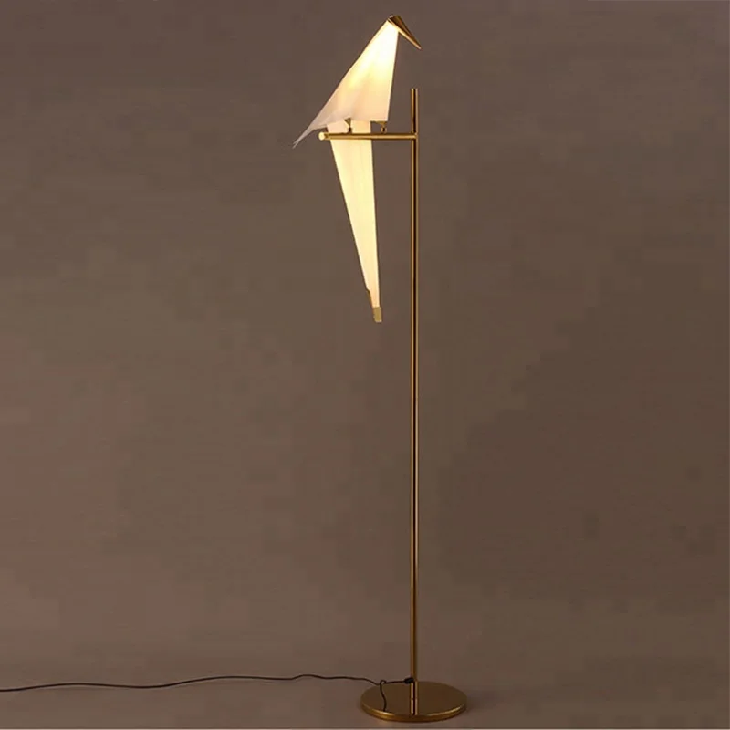 Nordic fashion personality art paper cranes birds adornment floor lamps