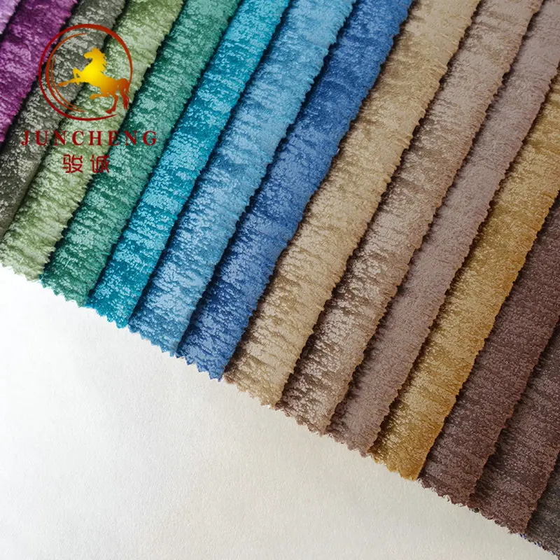 China supplier Polyester high quality embossed holland velvet sofa fabric