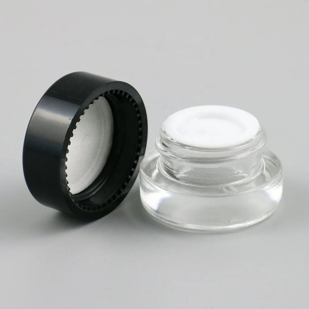 Wholesale 3g Clear Glass Cream Jar Eye Cream Skin Sample Experience Cosmetic Packaging Container Balm Jar