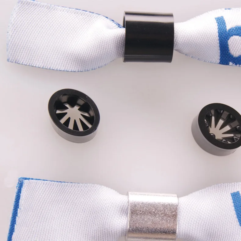 Customizable LOGO text graphics woven fabric holiday wrist band