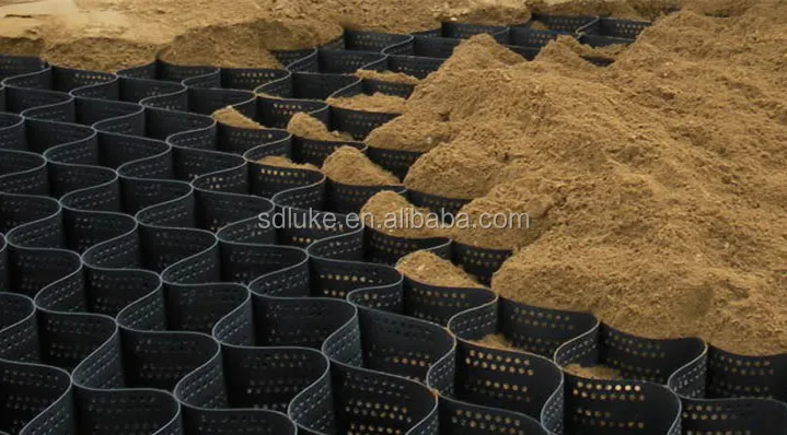 Geocell используется в строительстве дорог Пластик HDPE для стопорной стены цена