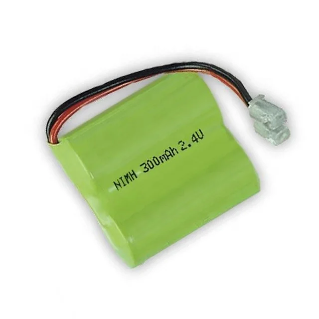 2.4V 300mAh 2/3 AA NiMH Rechargeable Battery for cordless phone battery 2.4V Nickel Metal Hydride Battery