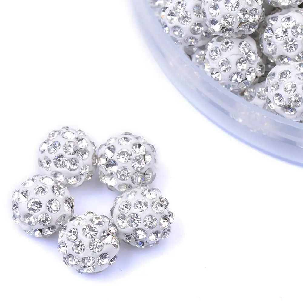Disco Ball Rhinestone Crystal Beads Charms Jewelry Makings