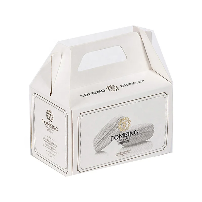 Promotional Cake Box With Handle With Logo Printing