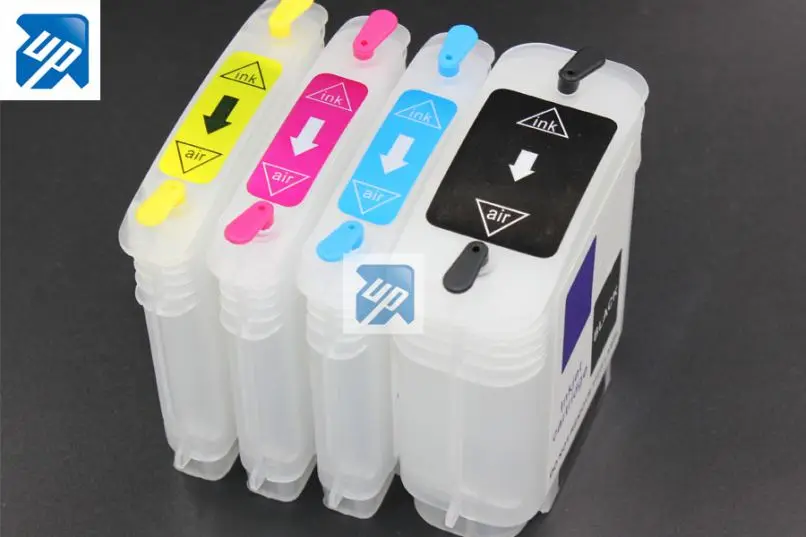 UP brand replacement for HP 82 11 Refillable ink Cartridges for HP DesignJet 111 111r A565A C4836a C4837a with ARC chip