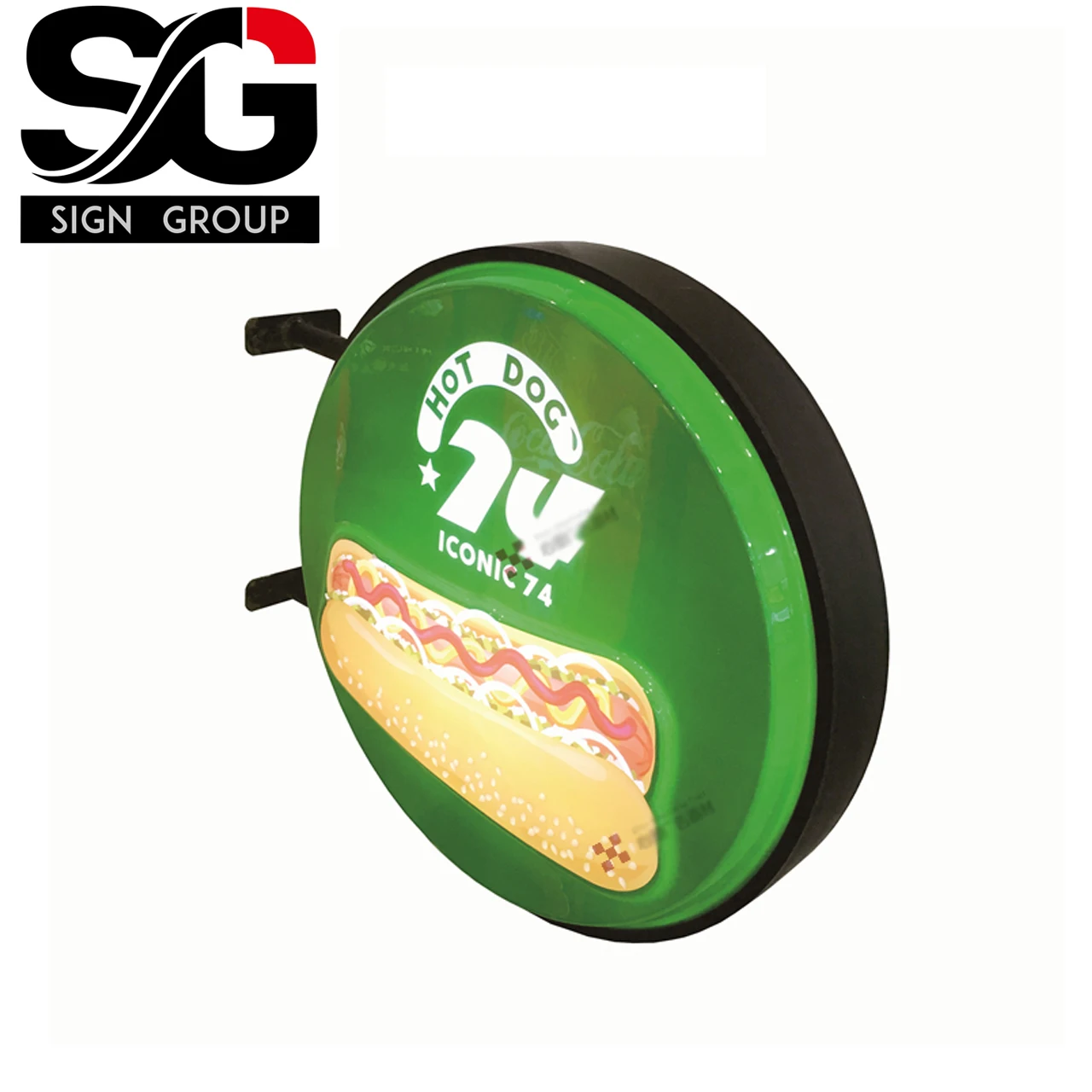 Aluminum Frame Lightbox Advertising 3d Logo Vacuum Forming Beer Round Scrolling LED Sign