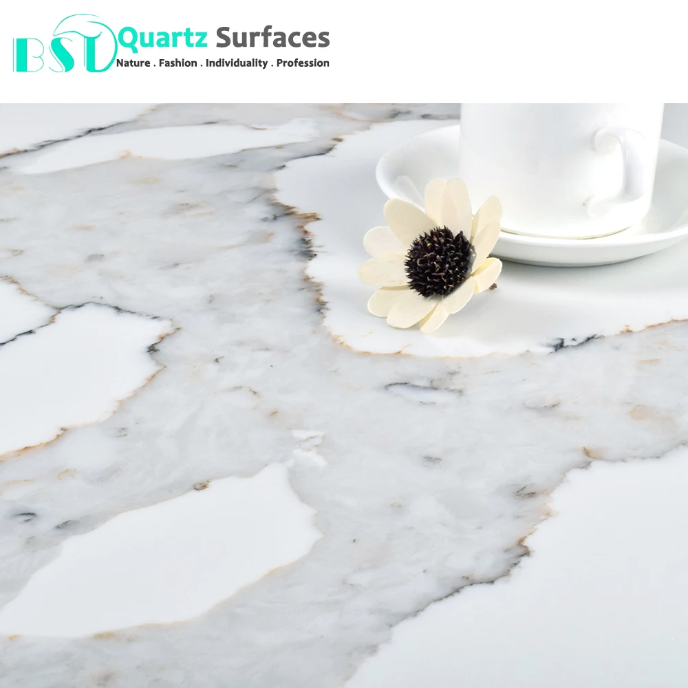 Calacatta Gold Quartz Stone for Vanity Top