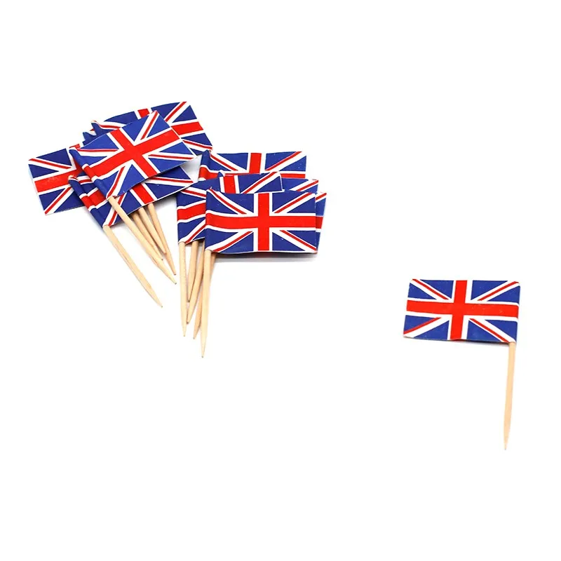 Modern best sell bulk food paper wold flags toothpicks