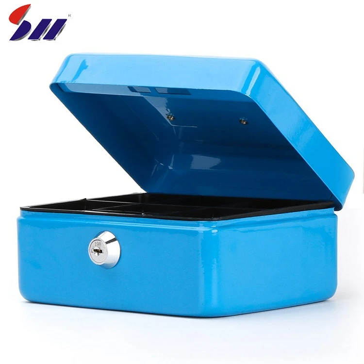 150*118*80 mm steel plastic coin tray cylinder key lock cash box