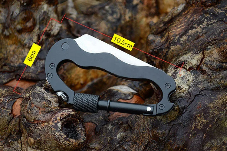 Multi carabiner tools folding carabiner knife