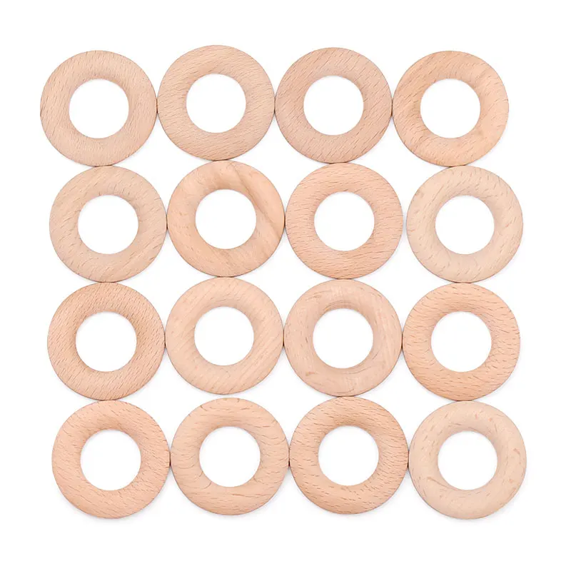 High quality natural beech wood beads