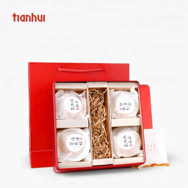 Tianhui Wholesale tea white cake bakery candy square metal tin box
