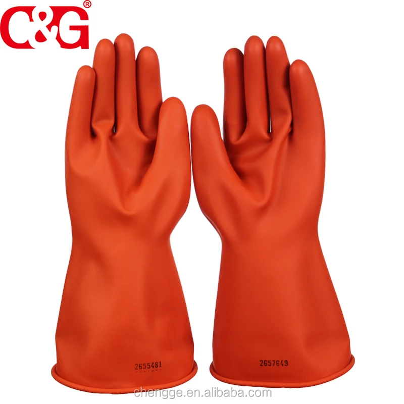 Электрические изоляционные перчатки и защитные перчатки Linemen класса 00