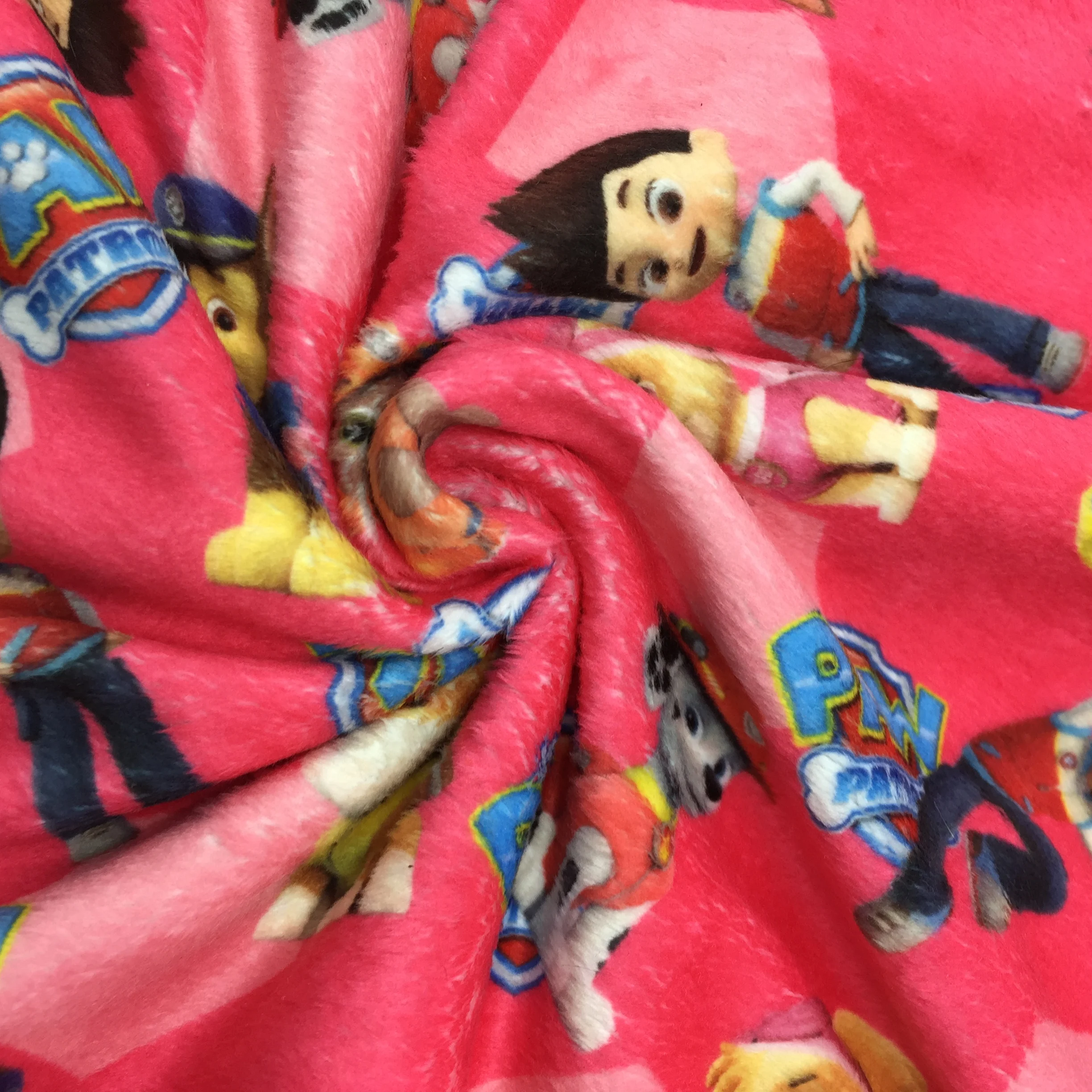 Мягкое одностороннее детское одеяло Minky из 100% полиэстера с изображением мультяшных лап и цифровых принтов на заказ, плюшевое одеяло из полиуретановой ткани