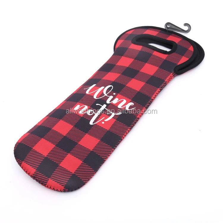 Custom Logo Neoprene 750ml Wine Bottle Holder Single Beer Cooler Bags
