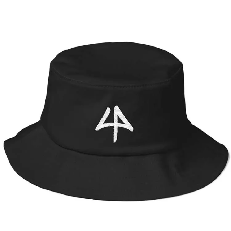 2020 White Custom print Bucket hat with embroidery logo