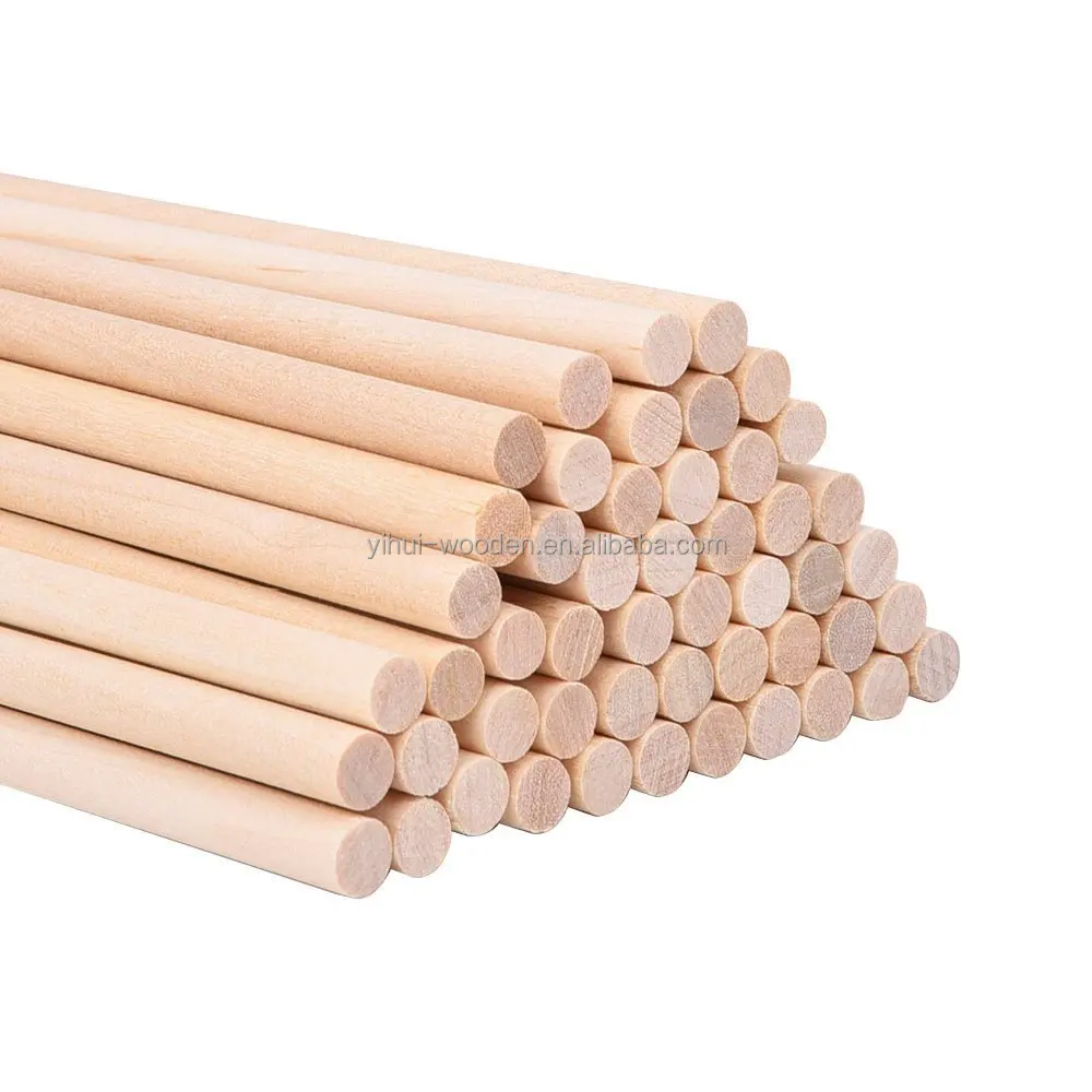 Unfinished Natural Wood Craft Dowel Rods 12 Inch x 1/ 4 Inch