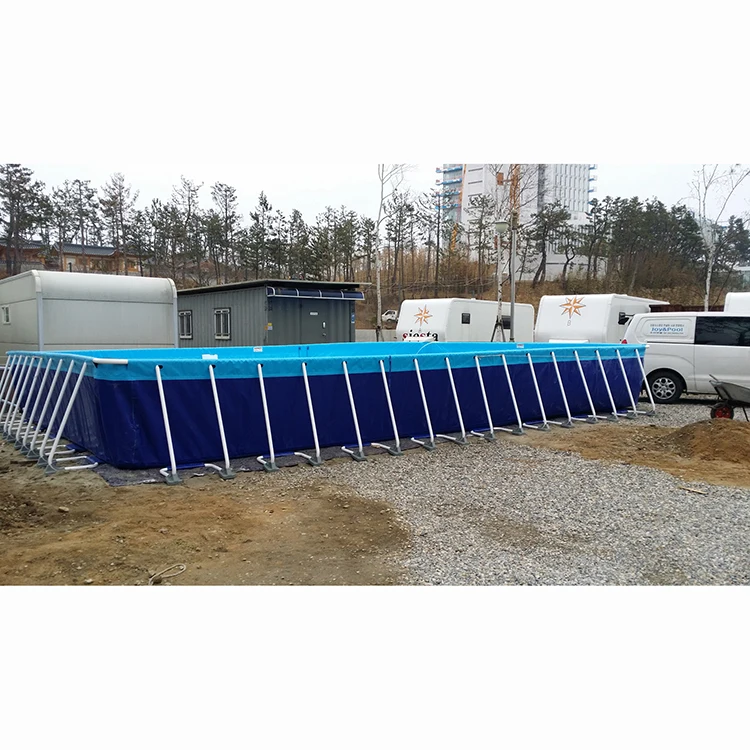 Commercial  PVC rectangular ultra frame swimming pool above ground pool