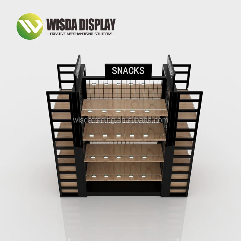 
Factory Directly Sell Snacks Retail Display Racks Supermarket Rack Store Display Stand WISDA Display Guangzhou China Heavy Duty 