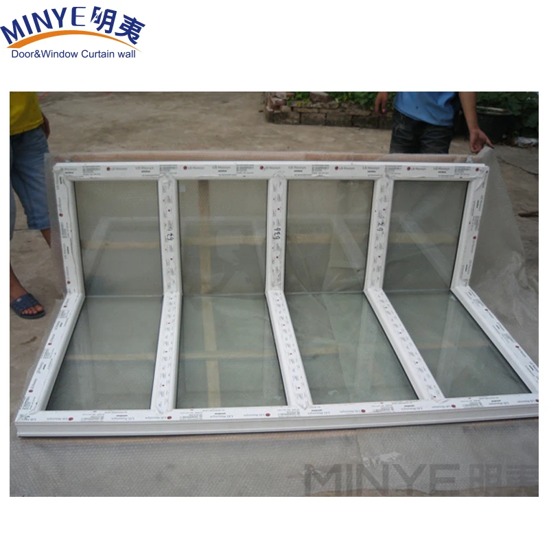 Wood Color Aluminium Frame Glass Corner Window Corner Butt Joint Glass Window  Glass Design