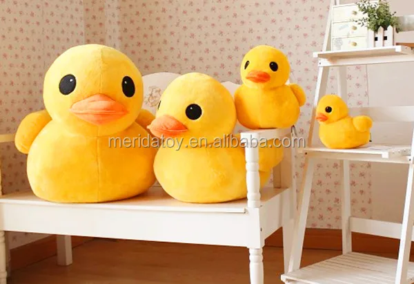 Custom Size Cute Yellow Duck Plush Toy Stuffed Animal Toys For Kids Birthday Gifts