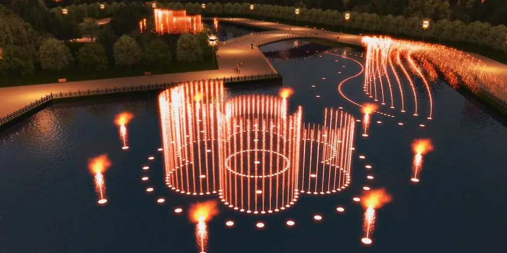 Music Water Fountain Producer Sea Fountain Stainless Steel Fountain