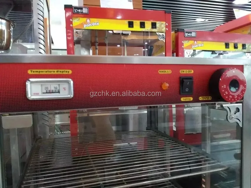 6Layer hot food warmer showcase with glass/bread warmer display showcase DH-1P-6/chips warming showcase