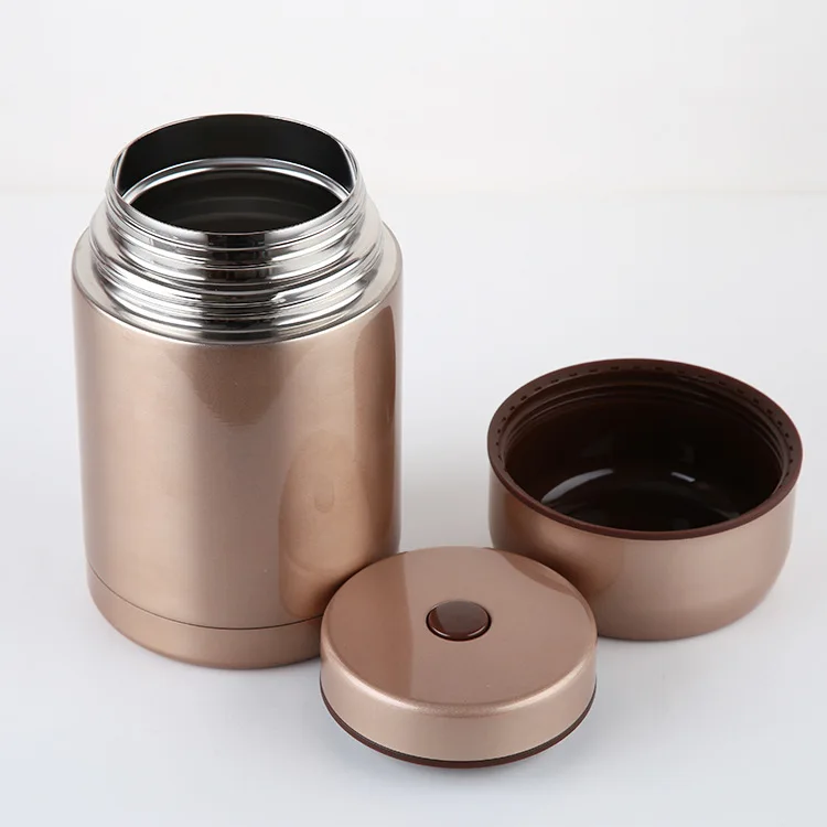 1L/800mL Double wall Vacuum food flask Stainless steel Insulated Food Jar with spoon