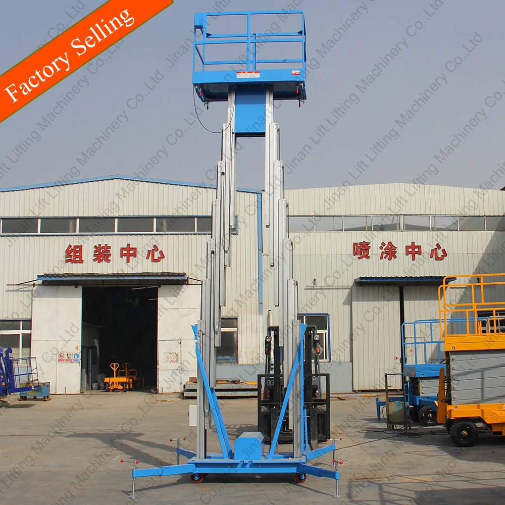 Hydraulic electric aluminum telescopic antenna mast one man lift