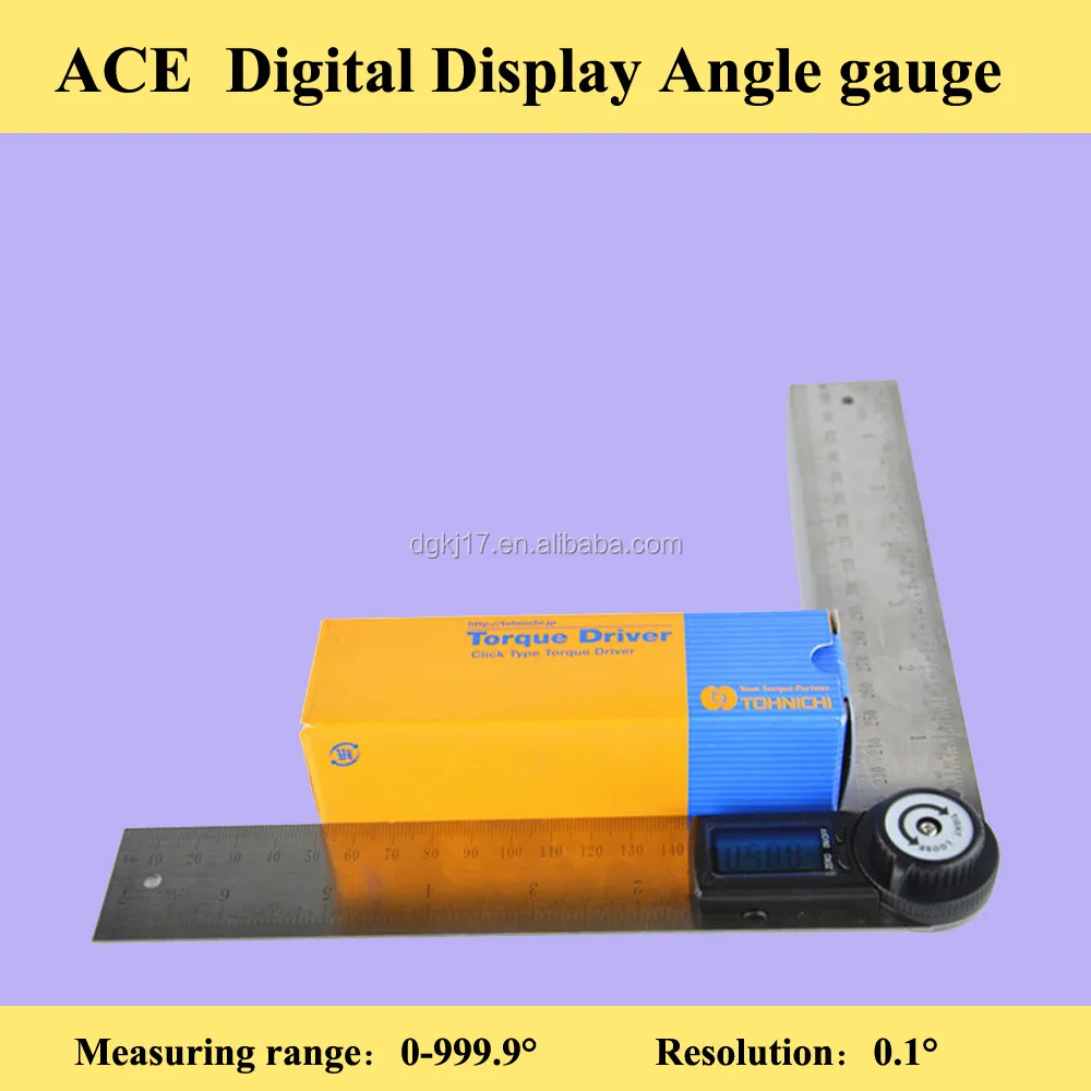 Electronic Digital Angle Finder Meter Protractor/Goniometer Ruler 360 Degree Angle Steel 200mm 2-in-1